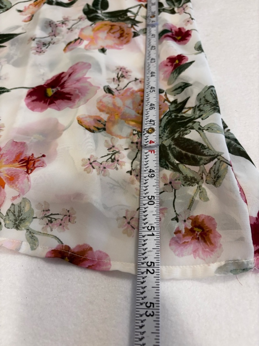 Forever 21 Floral Maxi Dress White Pink Boho Flowy Sleeveless Medium - Picture 7 of 9